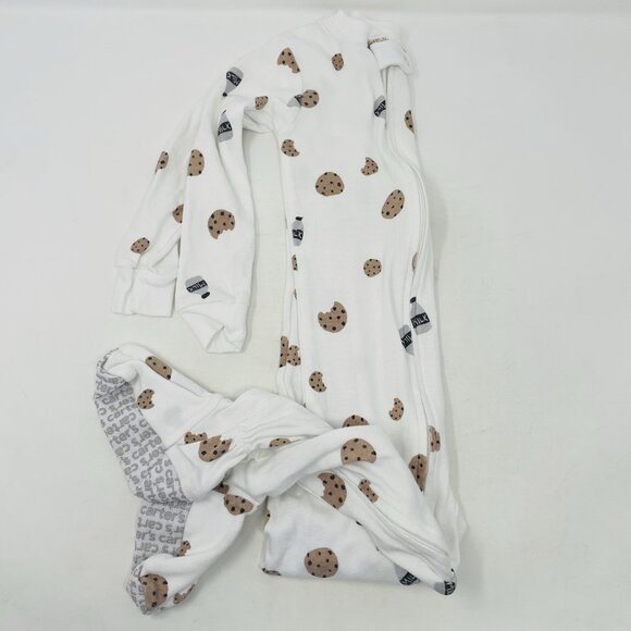 Carters Baby Unisex Size 24 Months Cotton Milk & Cookies One Piece Sleeper 810 - Picture 1 of 6
